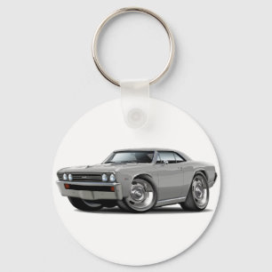 Chevelle silbernes Auto 1967 Schlüsselanhänger