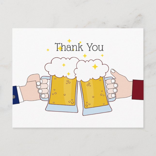 chevelures, bière, bières cartes de remerciements (Devant)