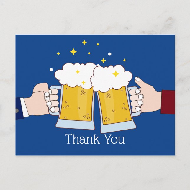 chevelures, bière, bières cartes de remerciements (Devant)