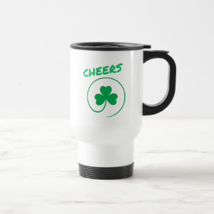Chever, Clover, Kleeblatt, Irish Green, St Patrick Reisebecher