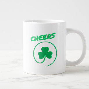 Chever Clover Kleeblatt Irish Green St Patricks Da Jumbo-Tasse