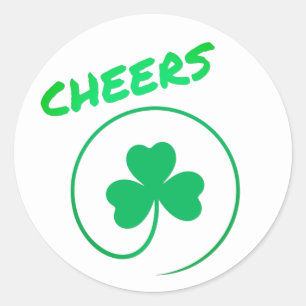 Chever Clover Kleeblatt Irish Green St Patricks Da Runder Aufkleber