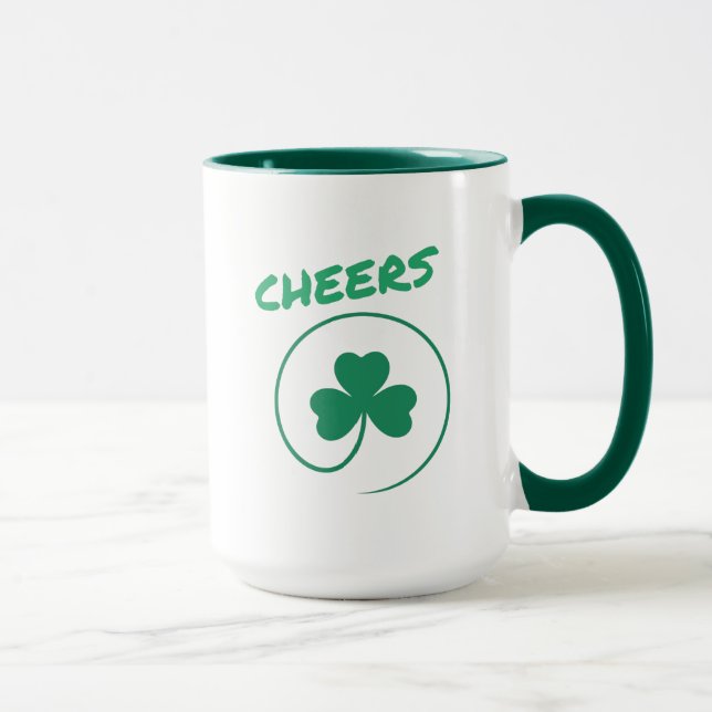 Chever Clover Kleeblatt Irish Green St Patricks Da Tasse (Rechts)