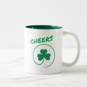 Chever Clover Kleeblatt Irish Green St Patricks Da Zweifarbige Tasse