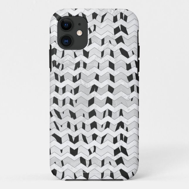 Cheveron Tiger Black and White Print Case-Mate iPhone Hülle (Rückseite)