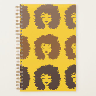 Cheveux bouclés naturels Jaune Marron Reliure spir