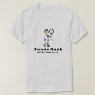 Cheveux Brown foncés Homme Tennis Hunk T-Shirt