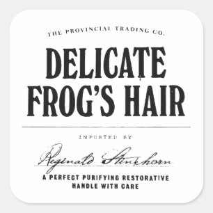 Cheveux de grenouille délicats - étiquette apothéc