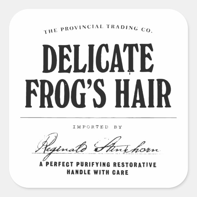 Cheveux de grenouille délicats - étiquette apothéc (Devant)