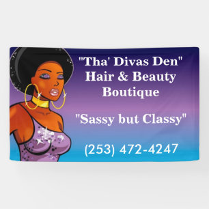 Cheveux de repaire de divas de Tha et bannière de