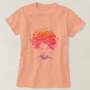 Cheveux de T-shirt de papillons