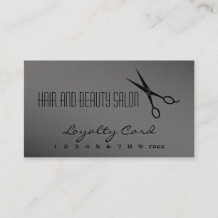 Cheveux et carte de fidélité de salon de beauté