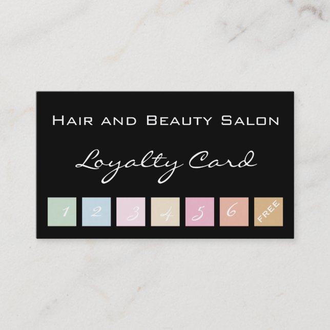 Cheveux et carte de fidélité de salon de beauté (Devant)