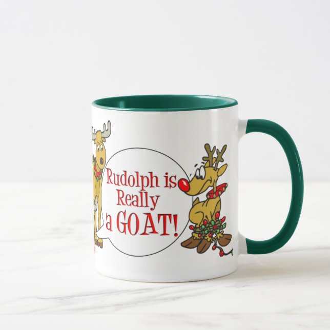 Chèvre amusante Mug de Noël (Droite)