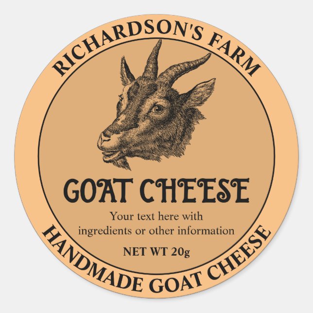 Chèvre Cheese Produits personnalisés Sticker (Devant)