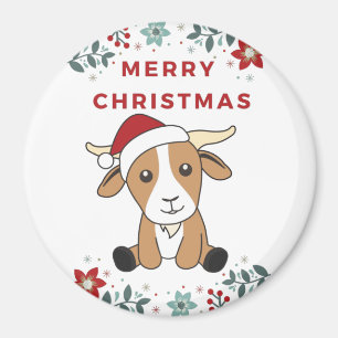 Chèvre de Noël Chèvres Animaux d'hiver Magnet