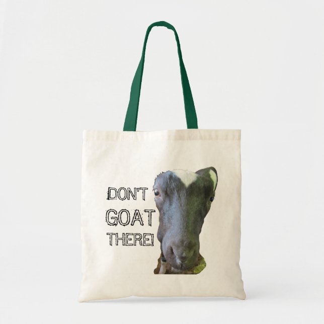 Chèvre "NE VEUX PAS LÀ !" Sac fourre-tout (Devant)