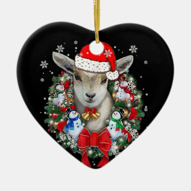 Chèvre Noël Ornament Décoration Cadeau Noël Cadeau (Devant)
