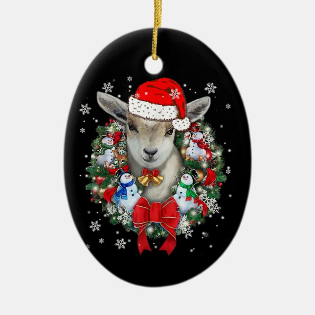 Chèvre Noël Ornement Décoration Cadeau X mas (Devant)