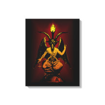 Chèvre satanique sur toile étirée