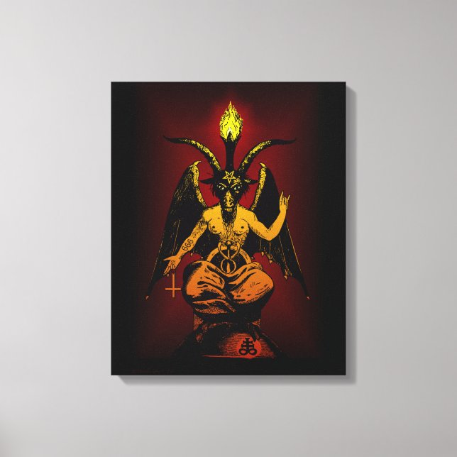 Chèvre satanique sur toile étirée (Recto)