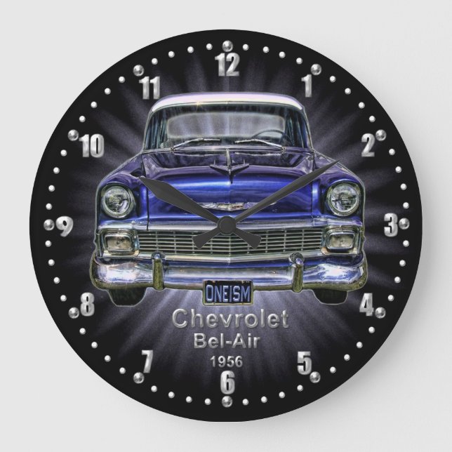 Chevrolet Bel-Air 1956 Quarzsäulenuhr Große Wanduhr (Vorderseite)