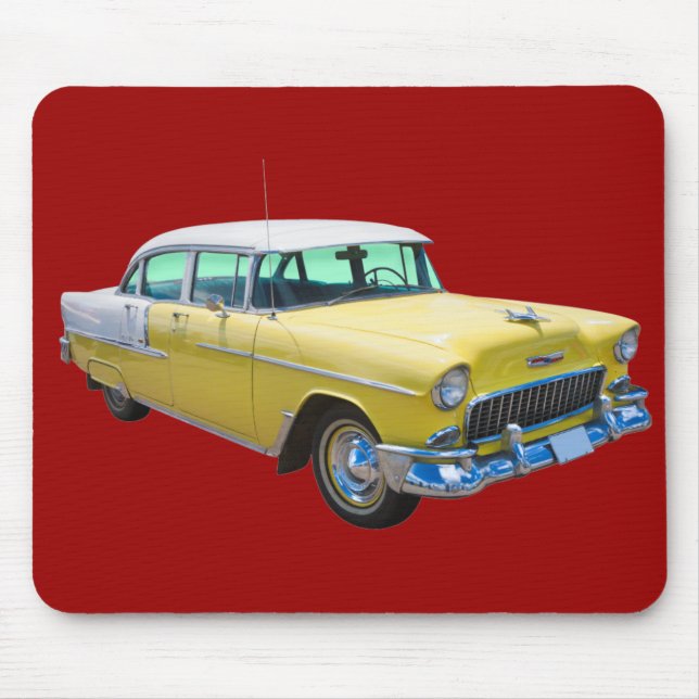 Chevrolet-Bel Air-antikes Auto 1955 Mousepad (Vorne)