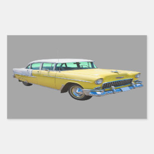 Chevrolet-Bel Air-antikes Auto 1955 Rechteckiger Aufkleber