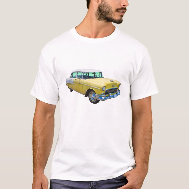 Chevrolet-Bel Air-antikes Auto 1955 T-Shirt (Vorderseite)