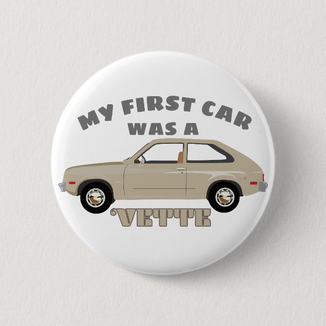 Chevrolet Chevette Vette retro classic car Button (Vorderseite)