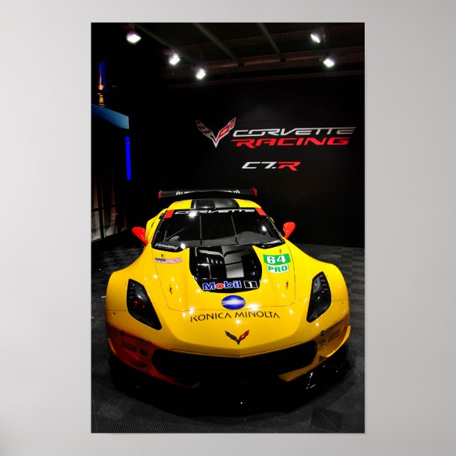 Chevrolet Corvette C7.R Vorderansicht Poster (Vorne)