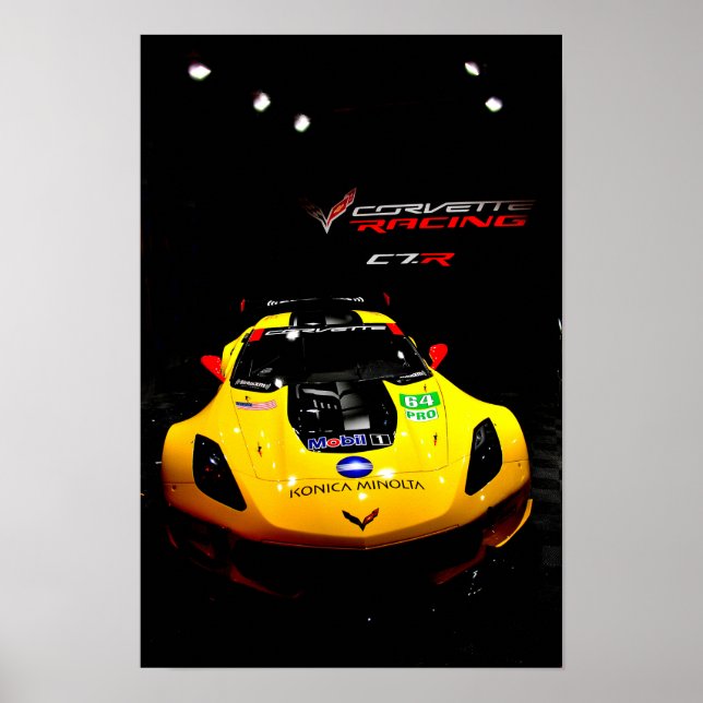 Chevrolet Corvette C7.R Vorderansicht Poster (Vorne)