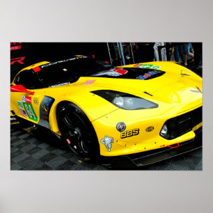 Chevrolet Corvette C7.R Vorderseite Ansicht Poster