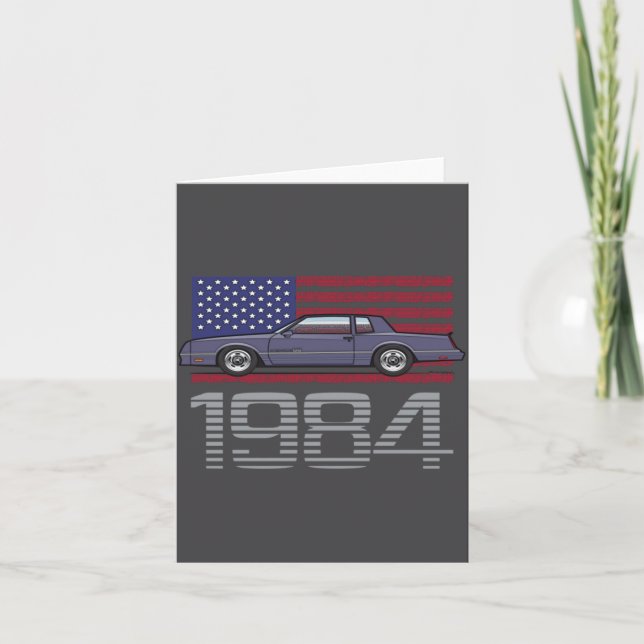 Chevrolet Monte Carlo Blue 1984  Karte (Vorderseite)