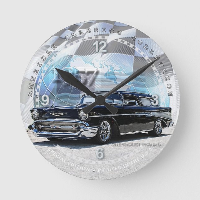 Chevrolet-Nomade-dekorative Wanduhr 1957 (Vorderseite)
