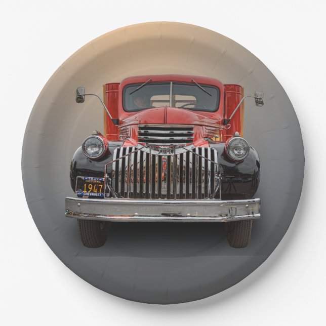 CHEVROLET-STANGE-LKW 1947 PAPPTELLER (Vorderseite)