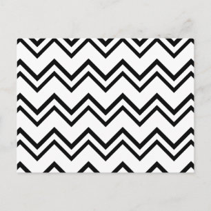 Chevron 2 Schwarz und Weiß Postkarte