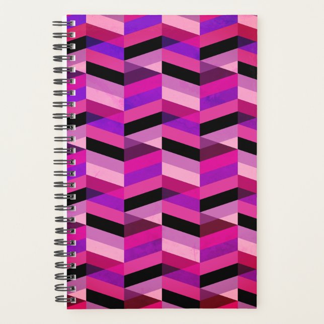 Chevron Abstrait/Herringbone | Purples et violets (Devant)