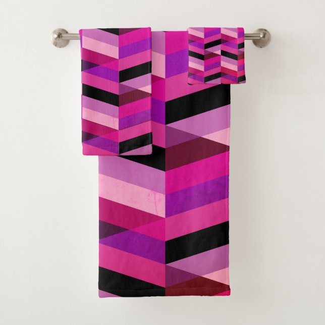 Chevron Abstrait/Herringbone | Purples et violets (En situation)