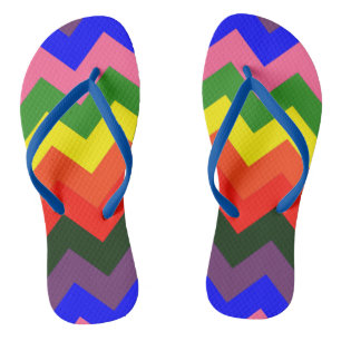 chevron arc-en-ciel tongs sandales chaussures