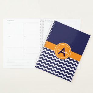 Chevron bleu orange