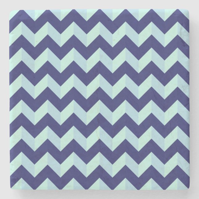 Chevron Bleu Steinuntersetzer (Vorderseite)