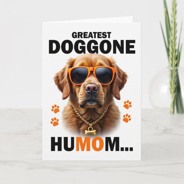 Chevron Cool Canine Portrait Karte (Vorderseite)