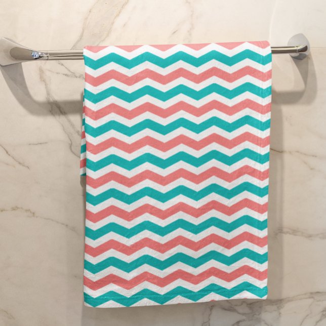 Chevron Corail et Sarcelle (Créateur téléchargé)