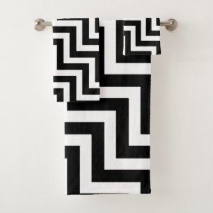 Chevron en diagonale noir et blanc
