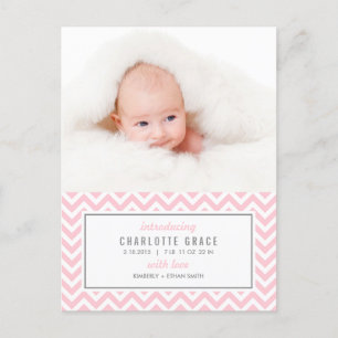 CHEVRON Faire-part de naissance moderne