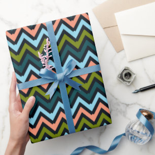 Chevron Farben Geschenkpapier