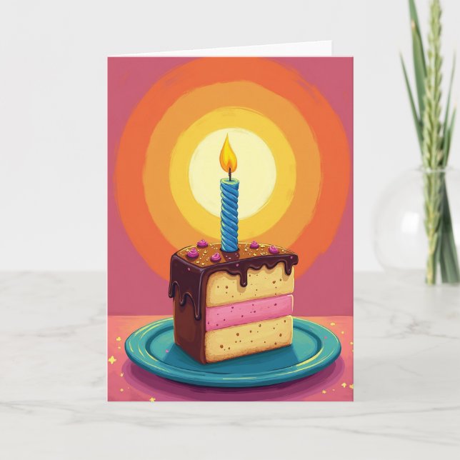 Chevron Festive Dessert Karte (Vorderseite)