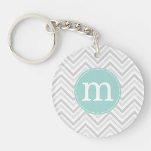 Chevron gris et blanc moderne personnalisé