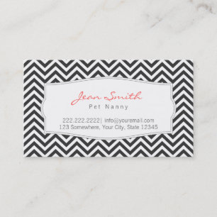 Chevron gris-foncé barre le carte de visite de
